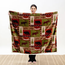 Load image into Gallery viewer, Patchwork Lodge Plush Sherpa Throw