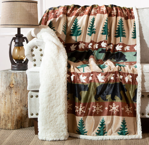 Cascade Ridge Plush Sherpa Throw