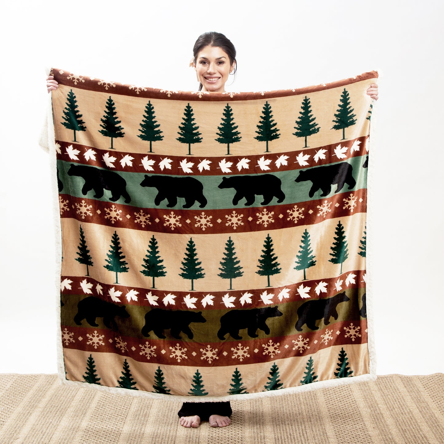 Cascade Ridge Plush Sherpa Throw