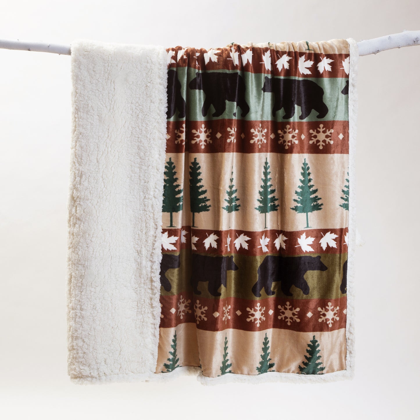 Cascade Ridge Plush Sherpa Throw
