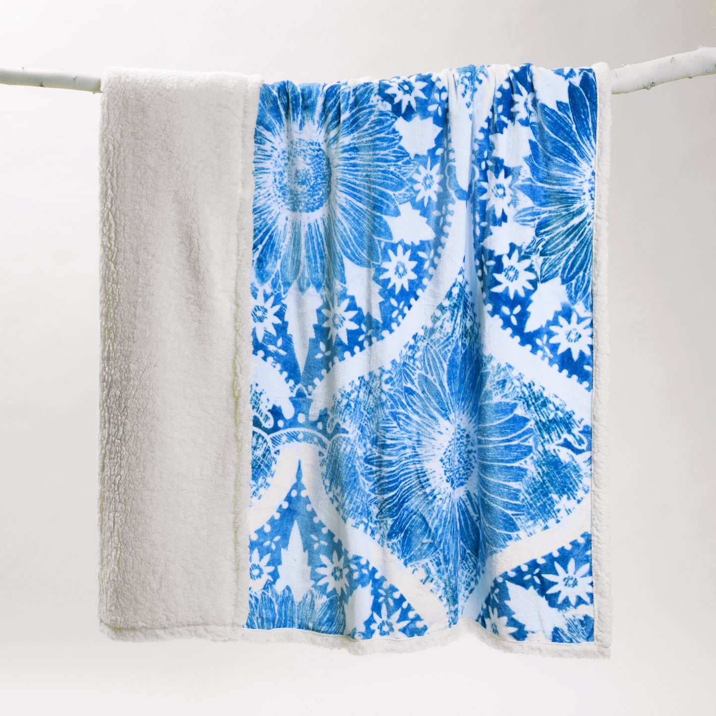 Chakra Blossom Plush Sherpa Throw