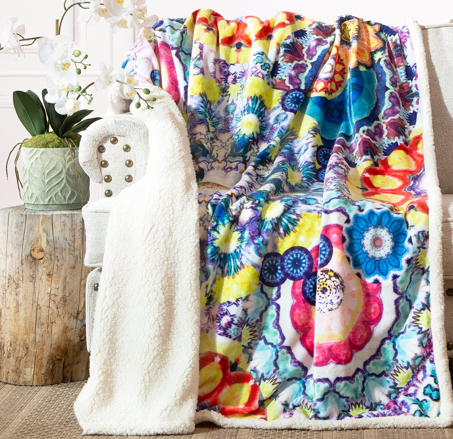 Stardust Plush Sherpa Throw