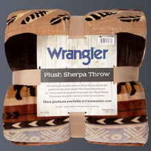 Load image into Gallery viewer, Wrangler® Buffalo Southwestern Plush Sherpa Throw