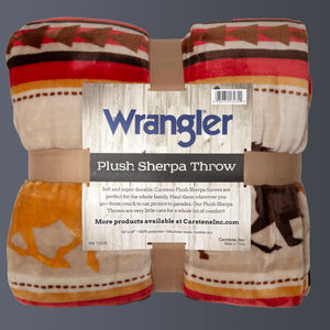 Wrangler® Running Horse Plush Sherpa Throw