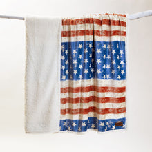 Load image into Gallery viewer, Wrangler® Stars &amp; Stripes Plush Sherpa Throw