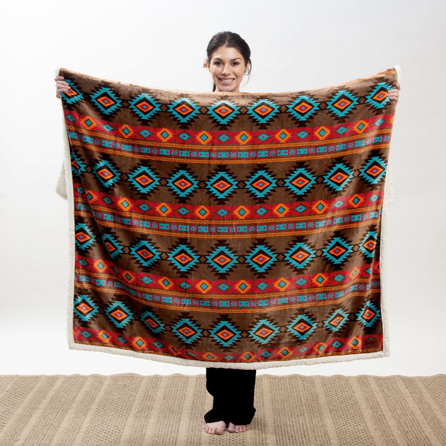Wrangler® Southwest Horizon Plush Sherpa Throw