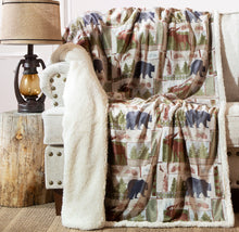 Load image into Gallery viewer, Vintage Lodge Plush Sherpa Throw