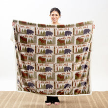 Load image into Gallery viewer, Vintage Lodge Plush Sherpa Throw