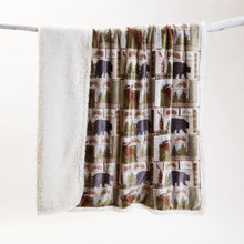 Load image into Gallery viewer, Vintage Lodge Plush Sherpa Throw