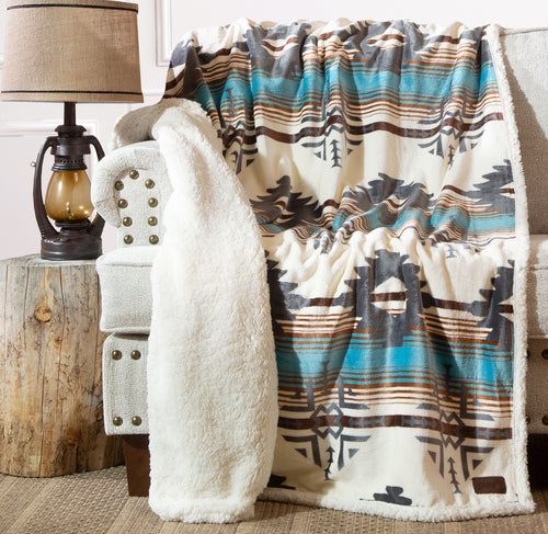 Wrangler® Lone Mountain Plush Sherpa Throw