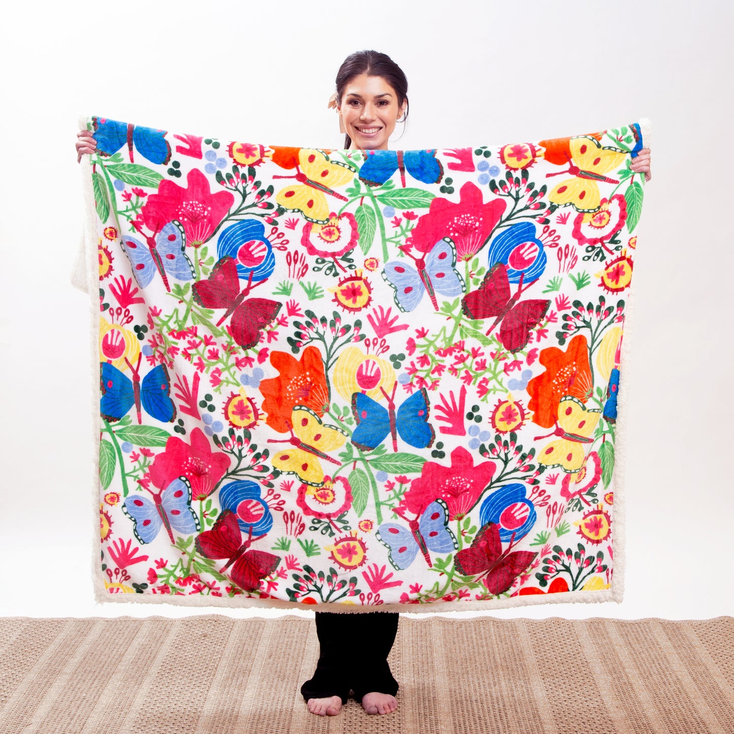 Butterfly Plush Sherpa Throw