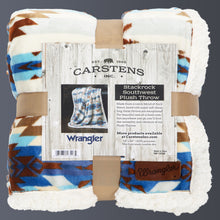 Load image into Gallery viewer, Wrangler® Stack Rock Southwest Plush Sherpa Throw