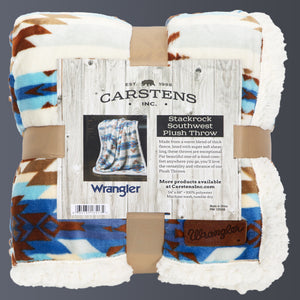 Wrangler® Stack Rock Southwest Plush Sherpa Throw