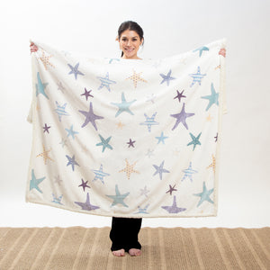 Starfish Plush Sherpa Throw