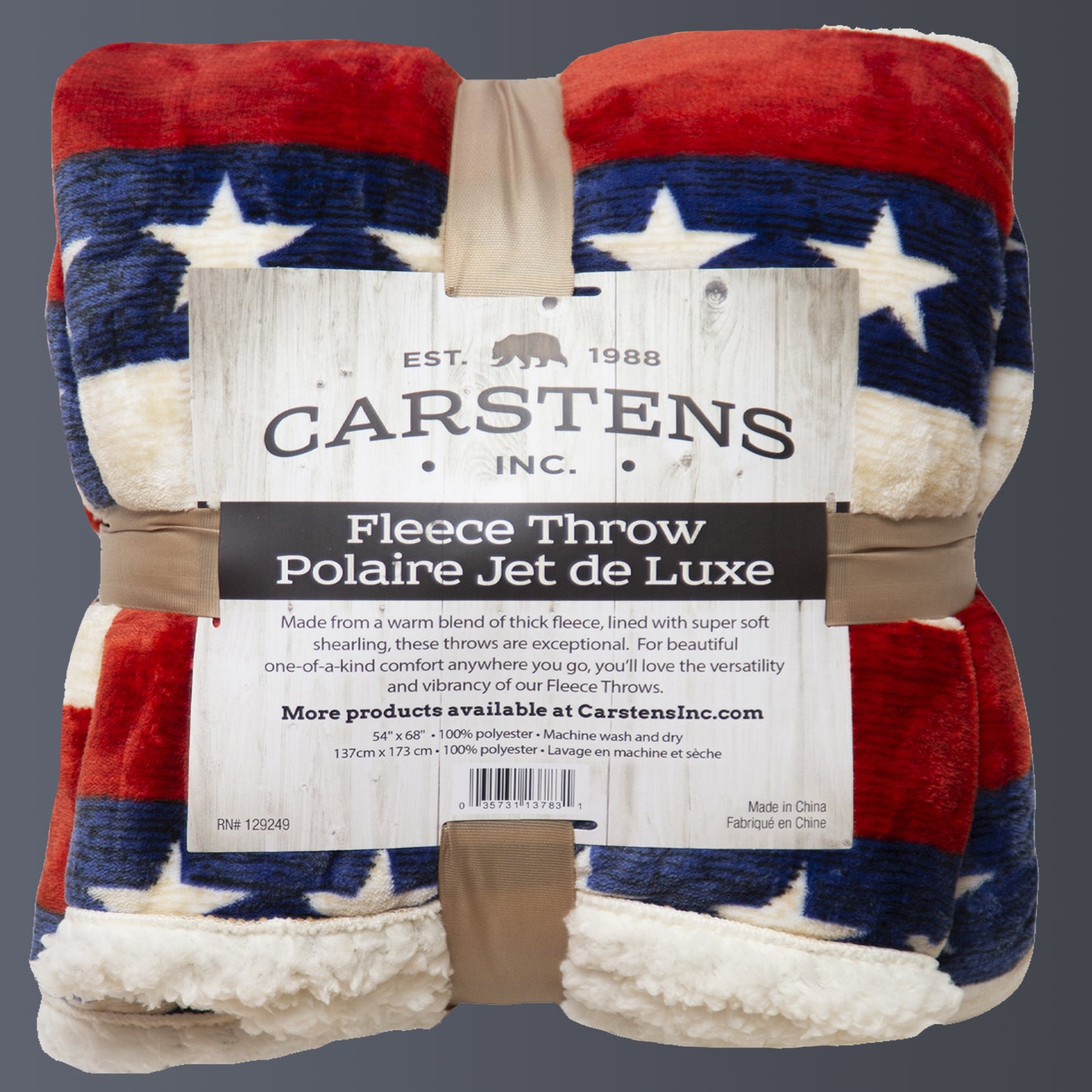Americana Plush Sherpa Throw