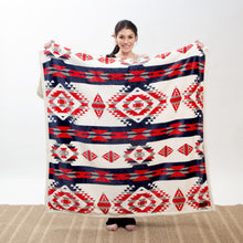 Load image into Gallery viewer, Wrangler® Red, White, and Blue Southwest Plush Sherpa Throw