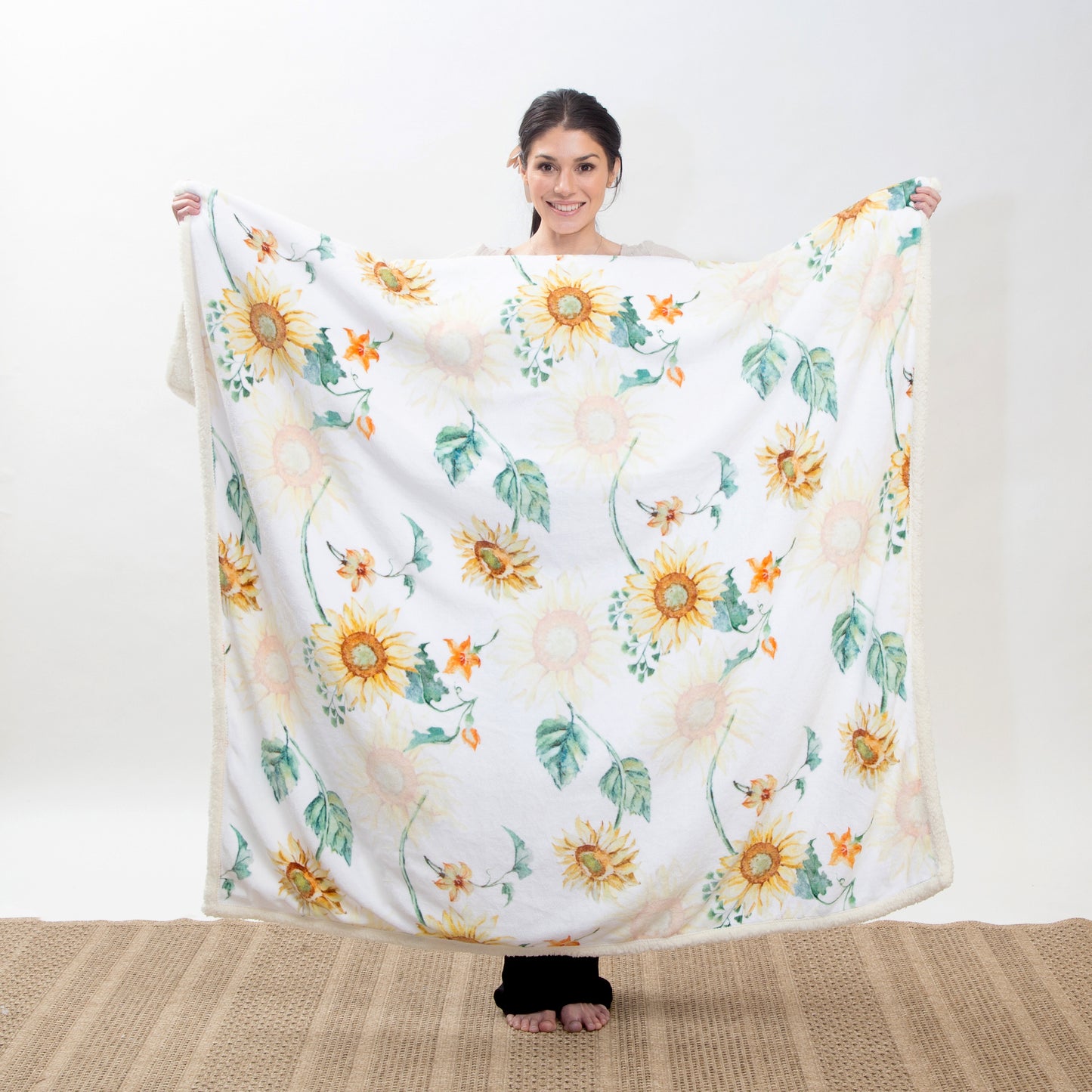 Sunflower Plush Sherpa Throw
