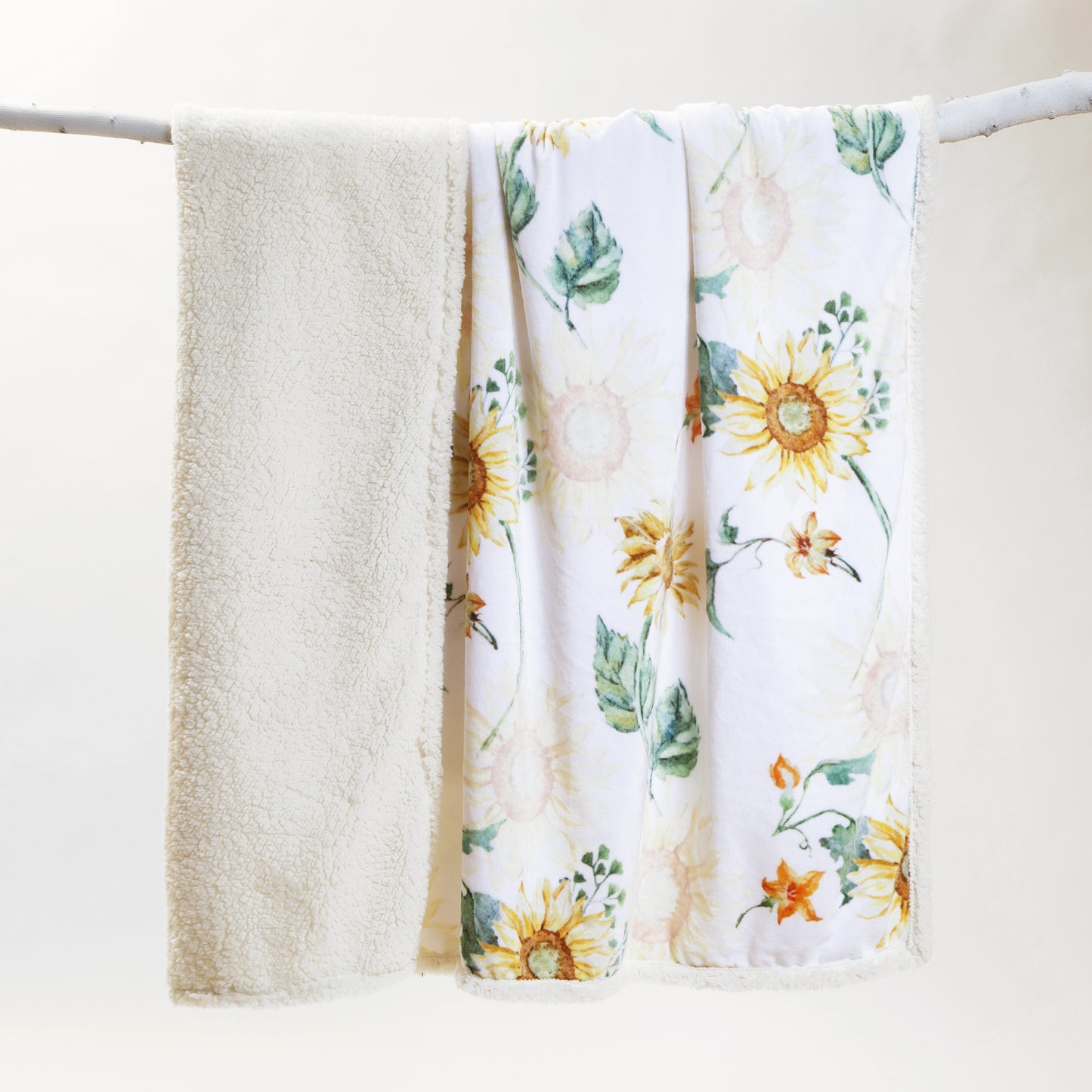 Sunflower Plush Sherpa Throw