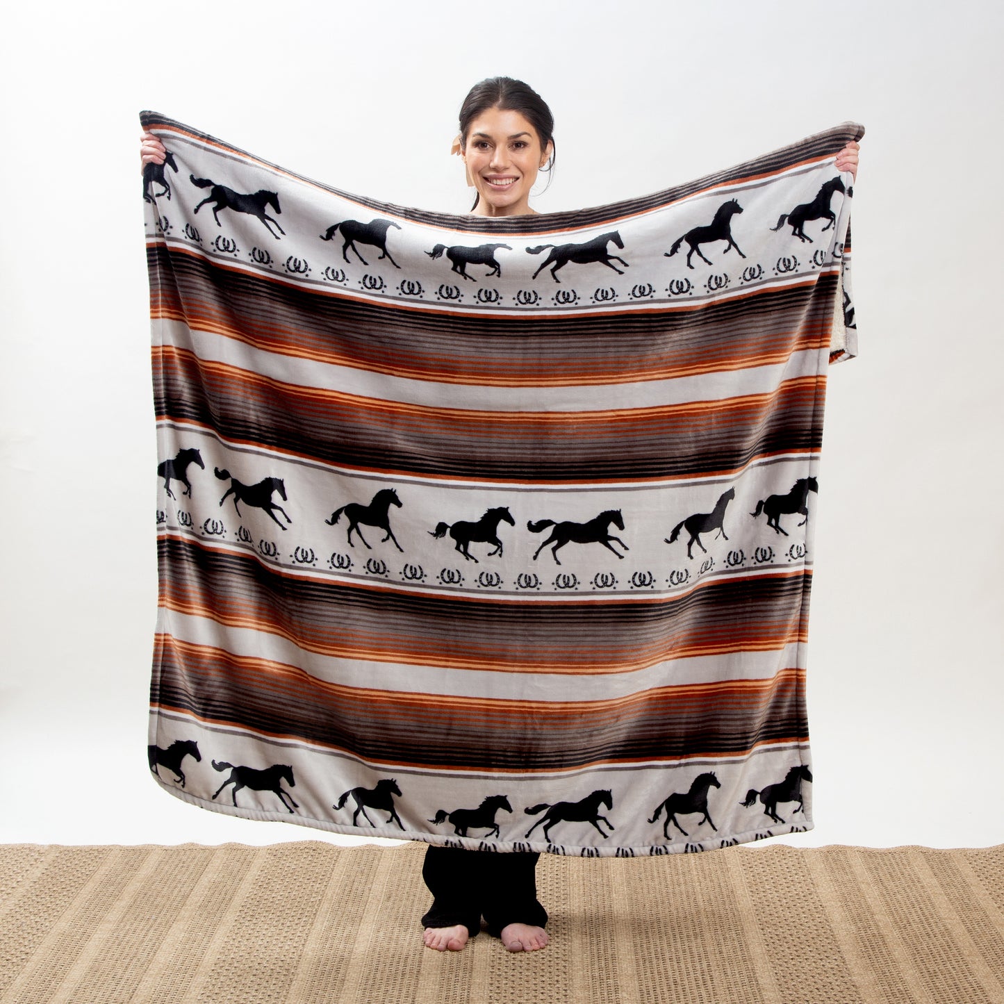 Running on the Range Plush Sherpa Throw