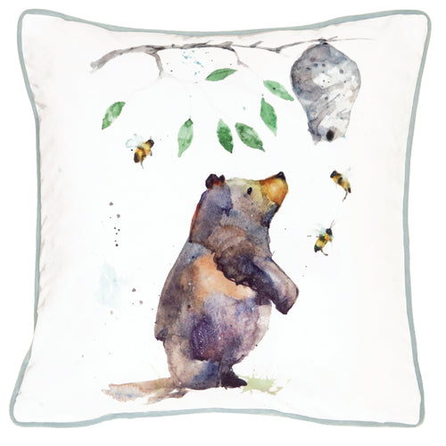 Dean Crouser Bear & Beehive Pillow