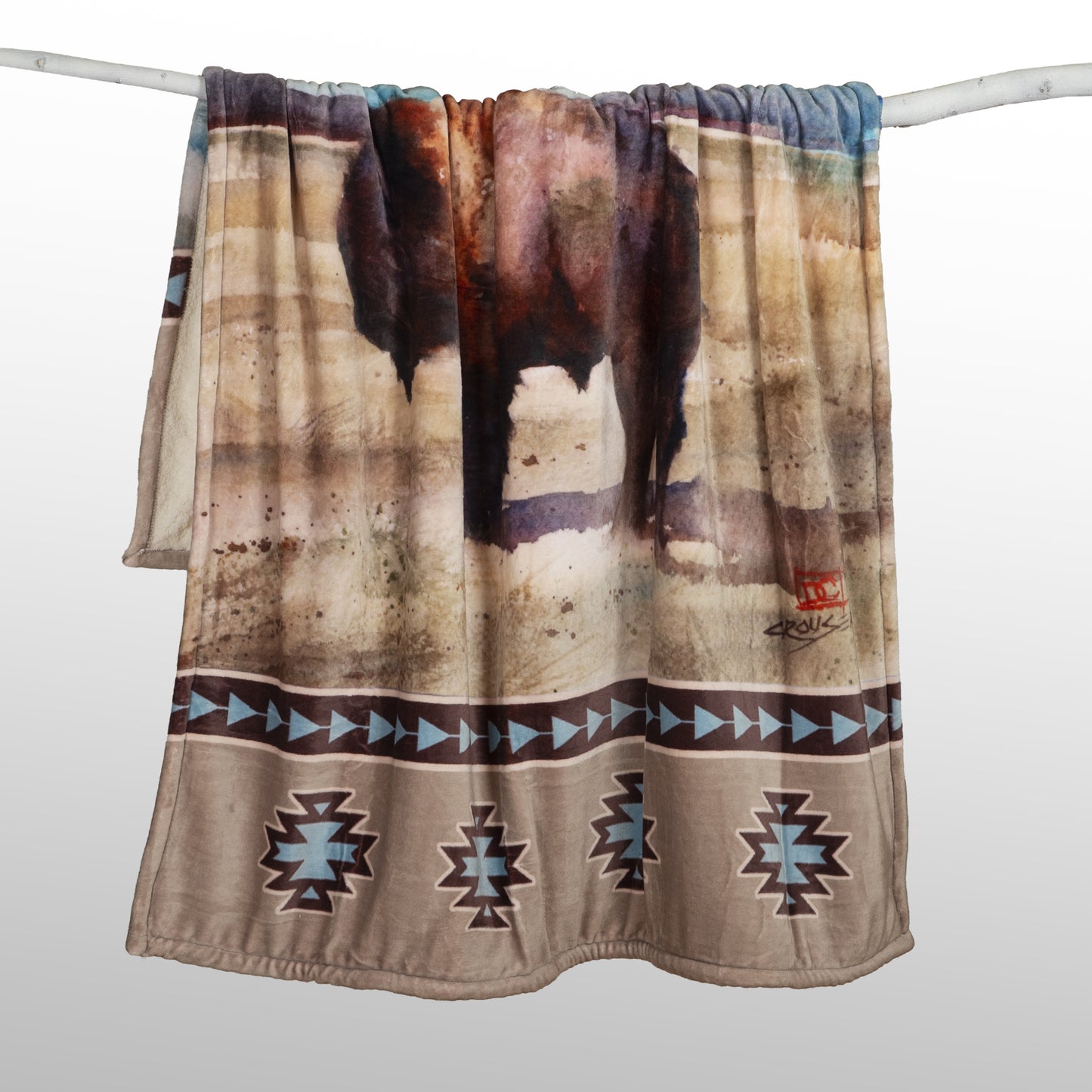 Dean Crouser Renegade Plush Sherpa Throw Blanket