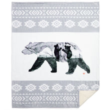 Load image into Gallery viewer, Dean Crouser Mama Bear &amp; Cubs Plush Sherpa Throw Blanket