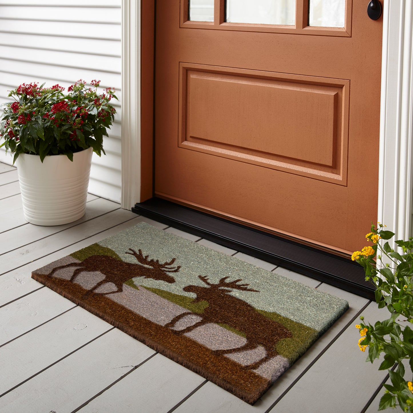 Moose Coir Door Mat