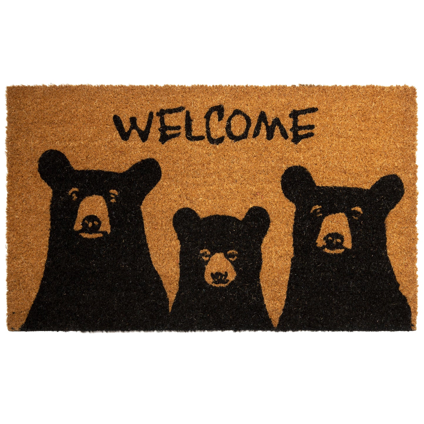 Welcome Bear Coir Door Mat