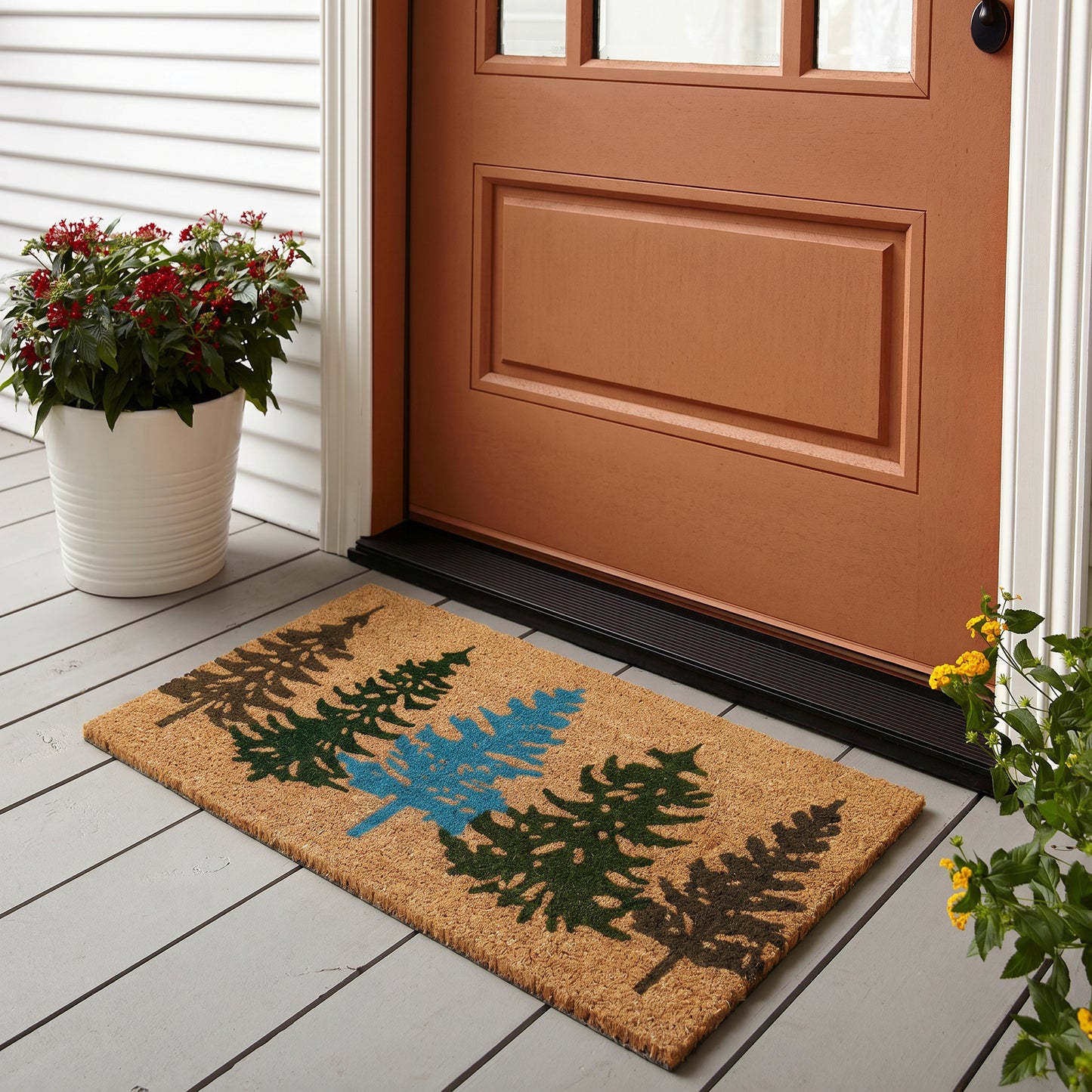 Pine Tree Coir Door Mat