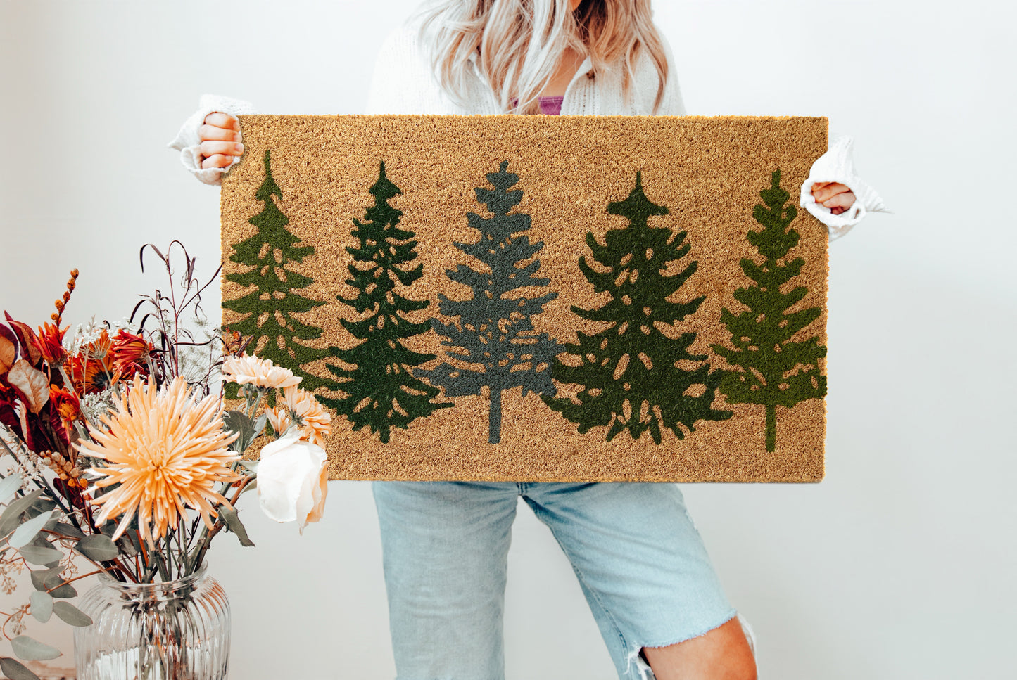 Pine Tree Coir Door Mat