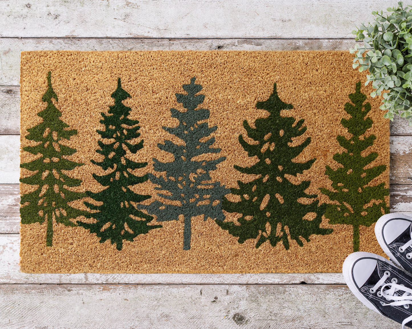 Pine Tree Coir Door Mat
