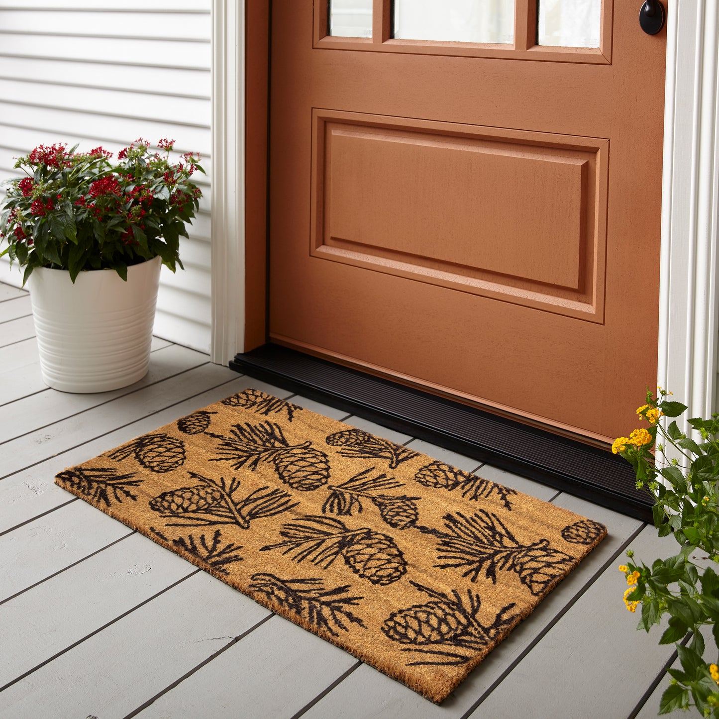Pinecone Coir Door Mat
