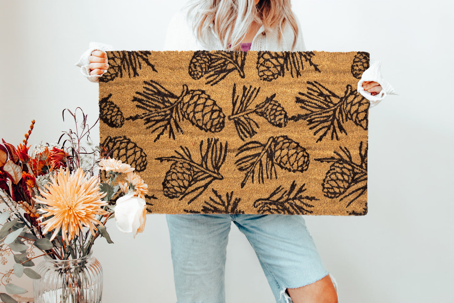 Pinecone Coir Door Mat