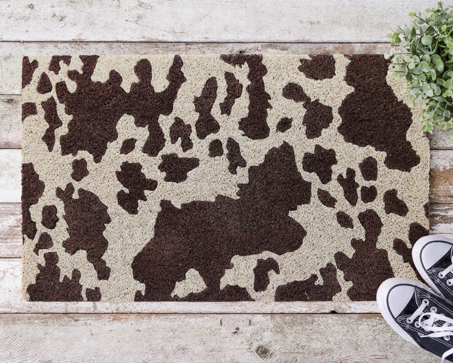 Cowhide Coir Door Mat