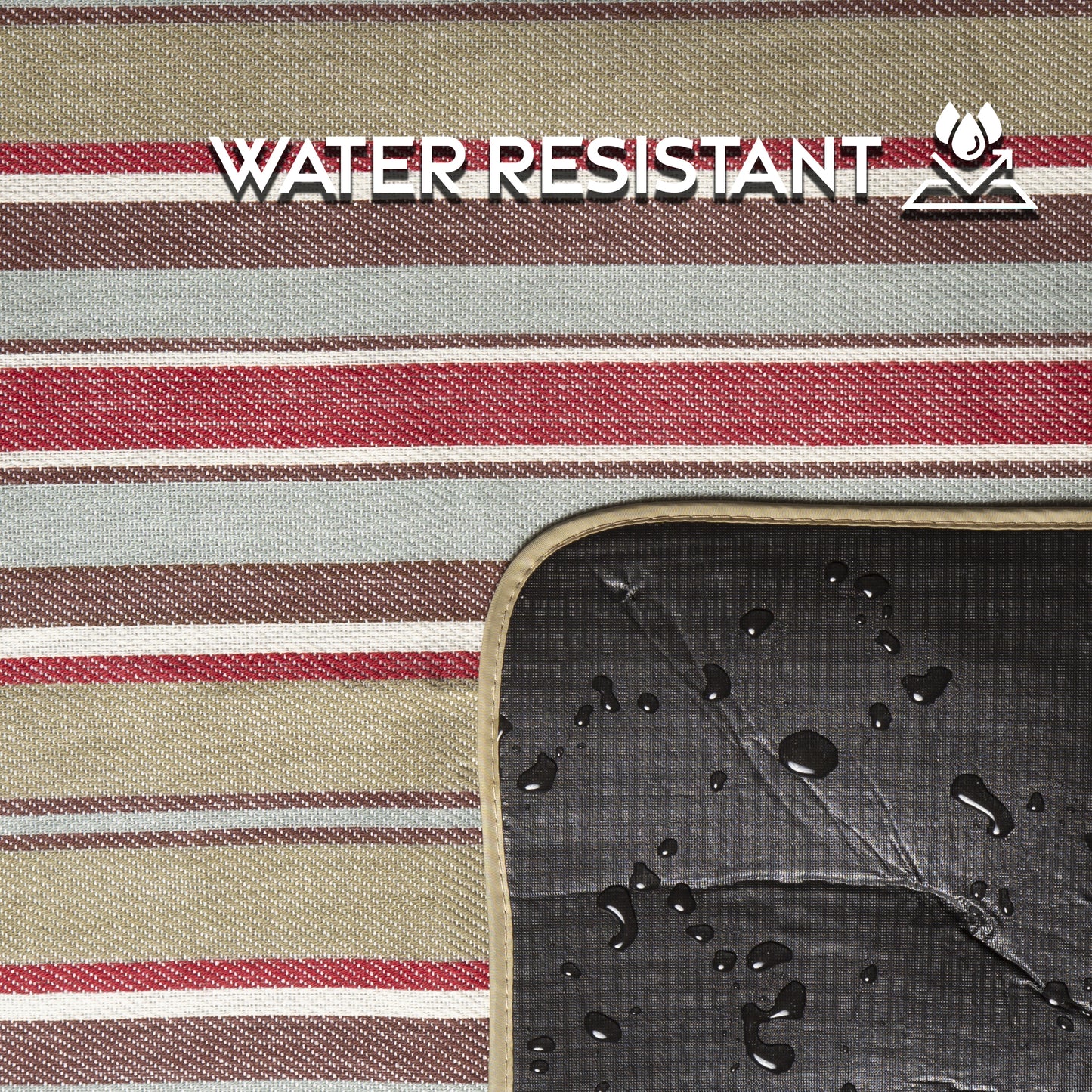 Meadow Stripe Woven Picnic Blanket