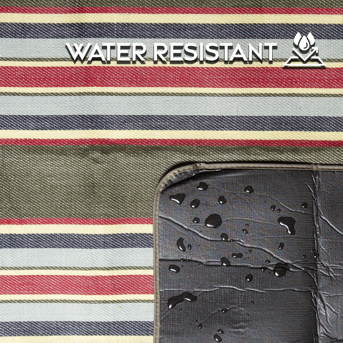 Field Stripe Woven Picnic Blanket