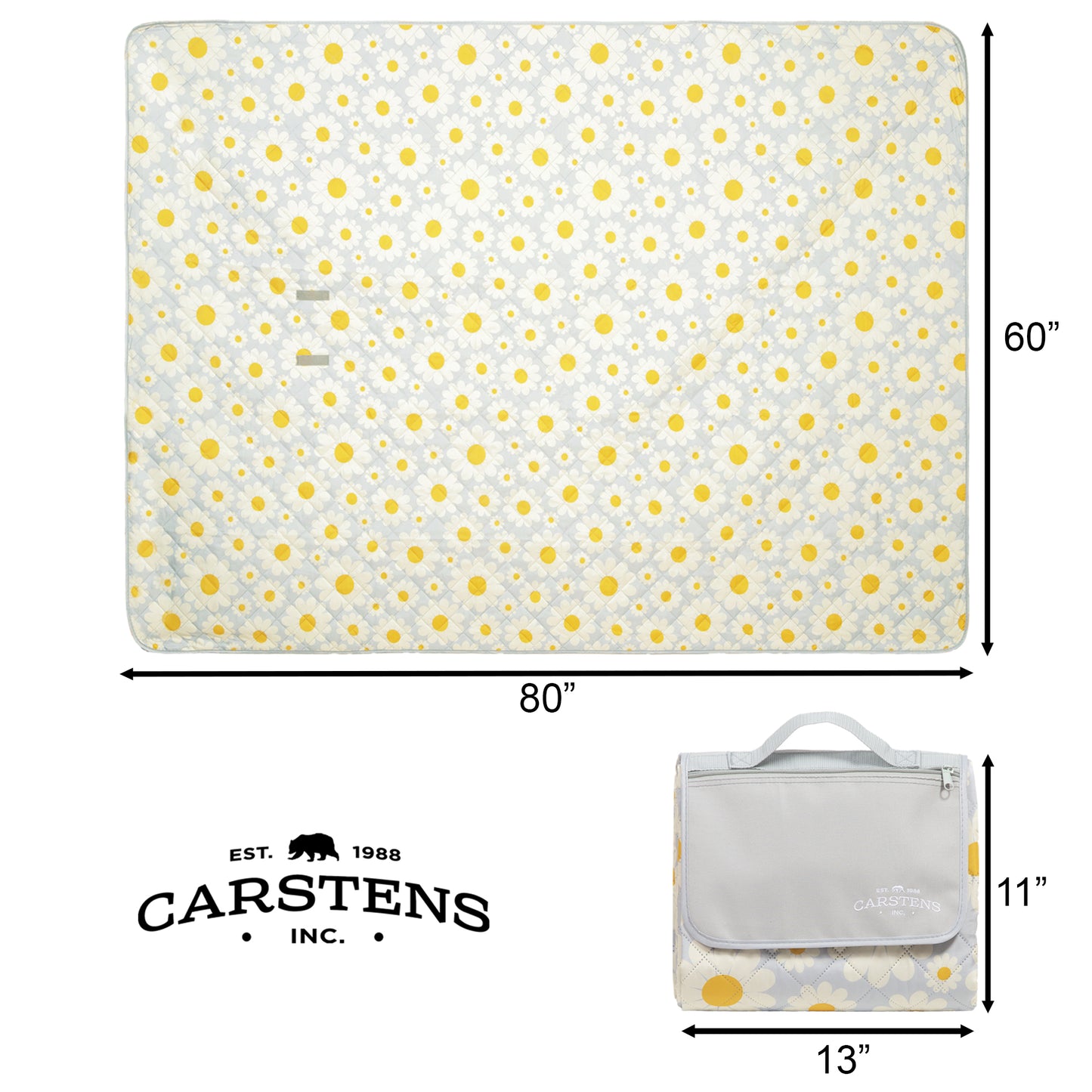 Daisy Day Printed Picnic Blanket