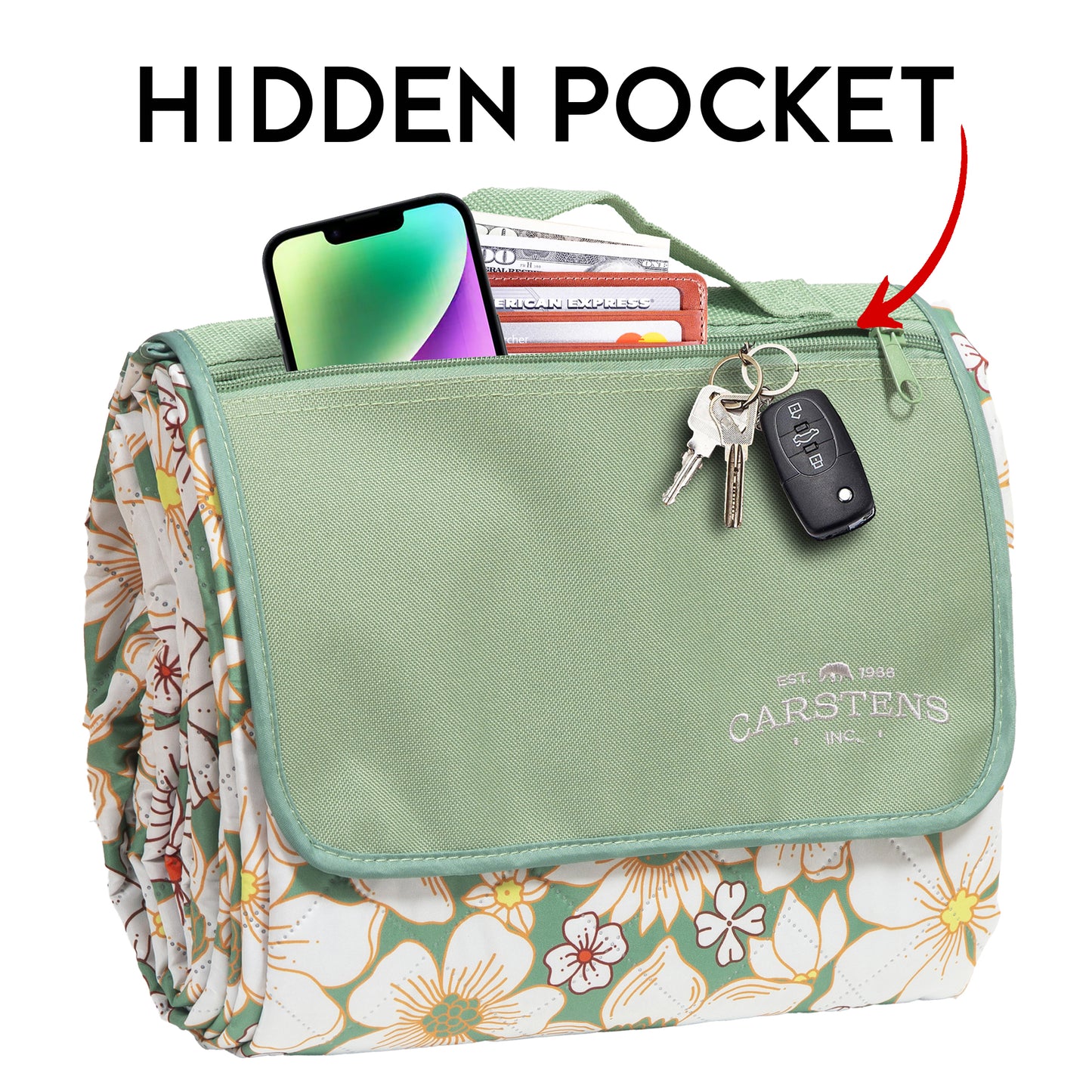Spring Garden Printed Picnic Blanket