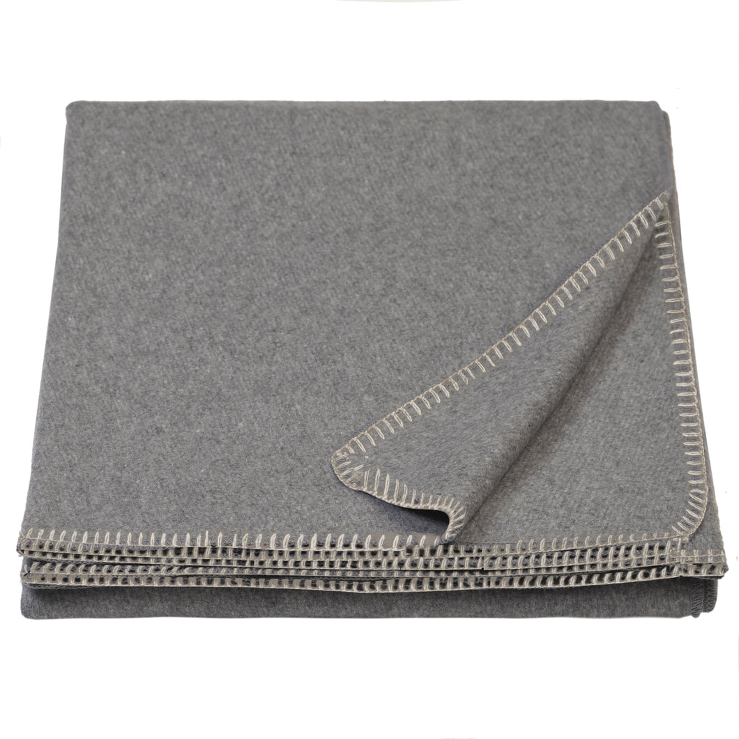 Light Grey Wool Blanket