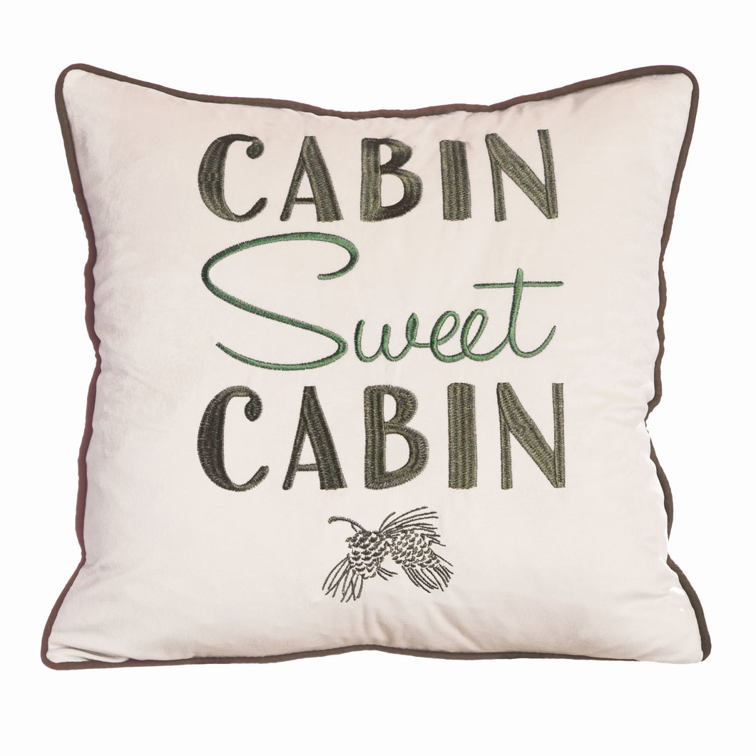 Sweet Cabin Squared Pillow