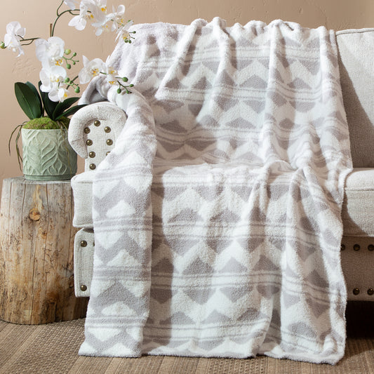 Mountain Grey Stretchy Throw
