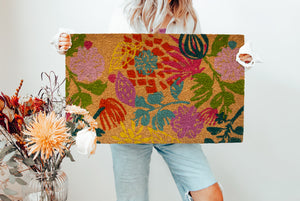 Floral Coir Mat