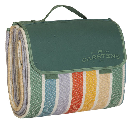 Day at the Beach Woven Stripe Picnic Blanket