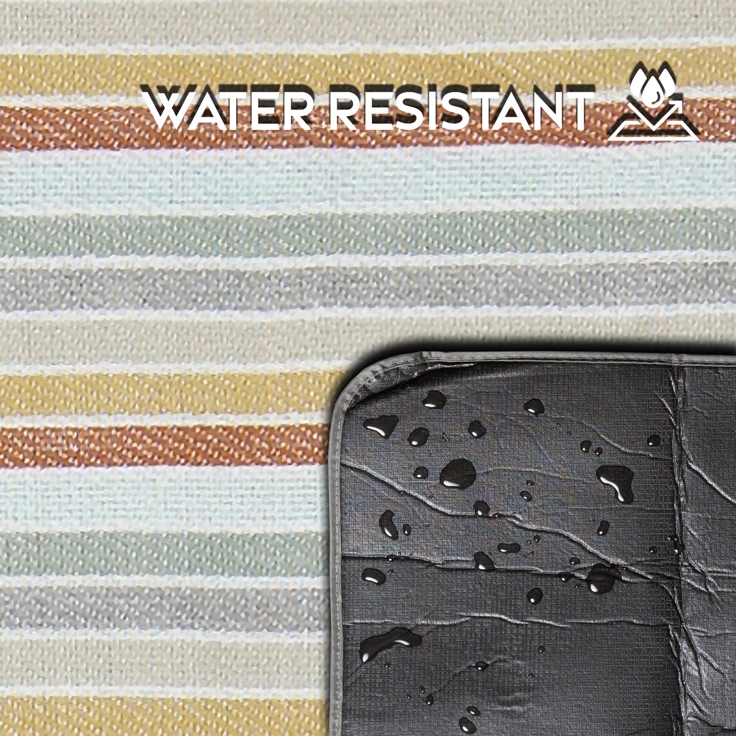 River Rock Woven Stripe Picnic Blanket