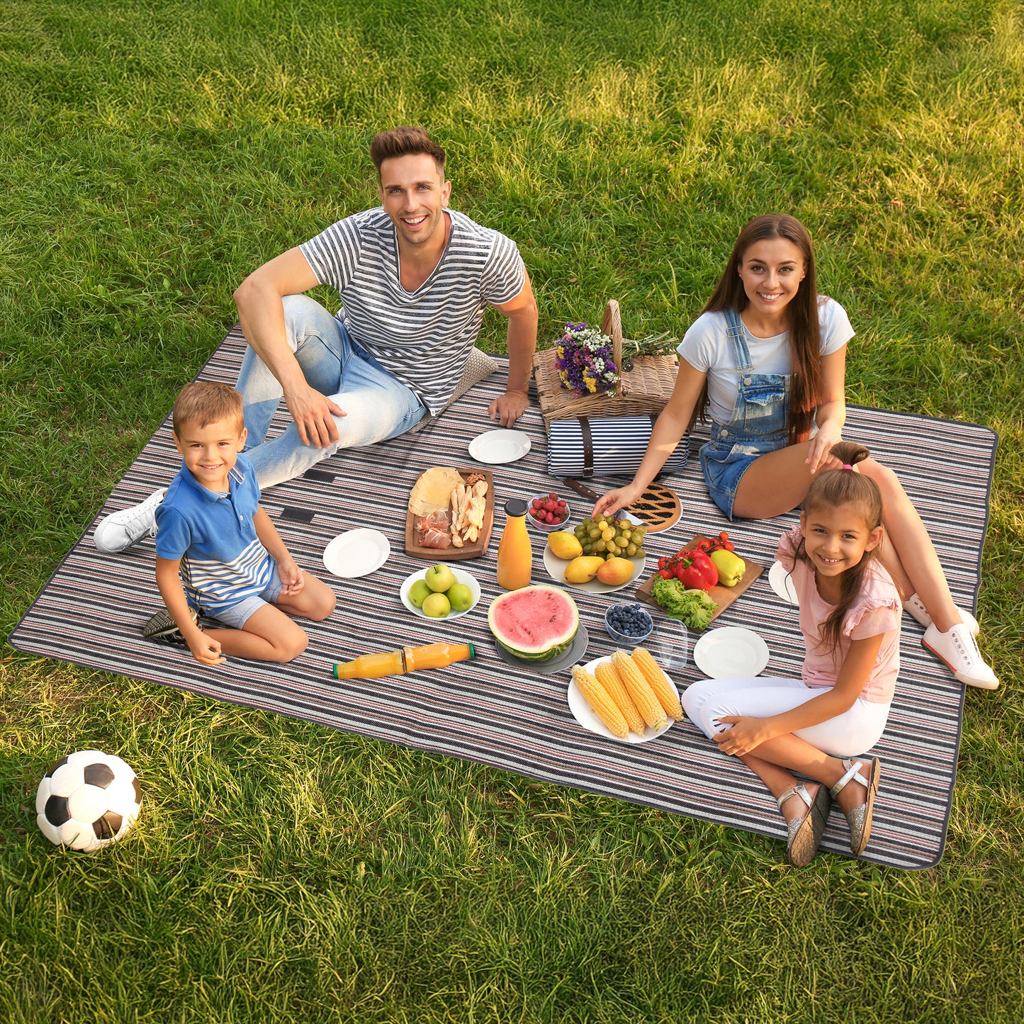 Saddle Stripe Woven Picnic Blanket