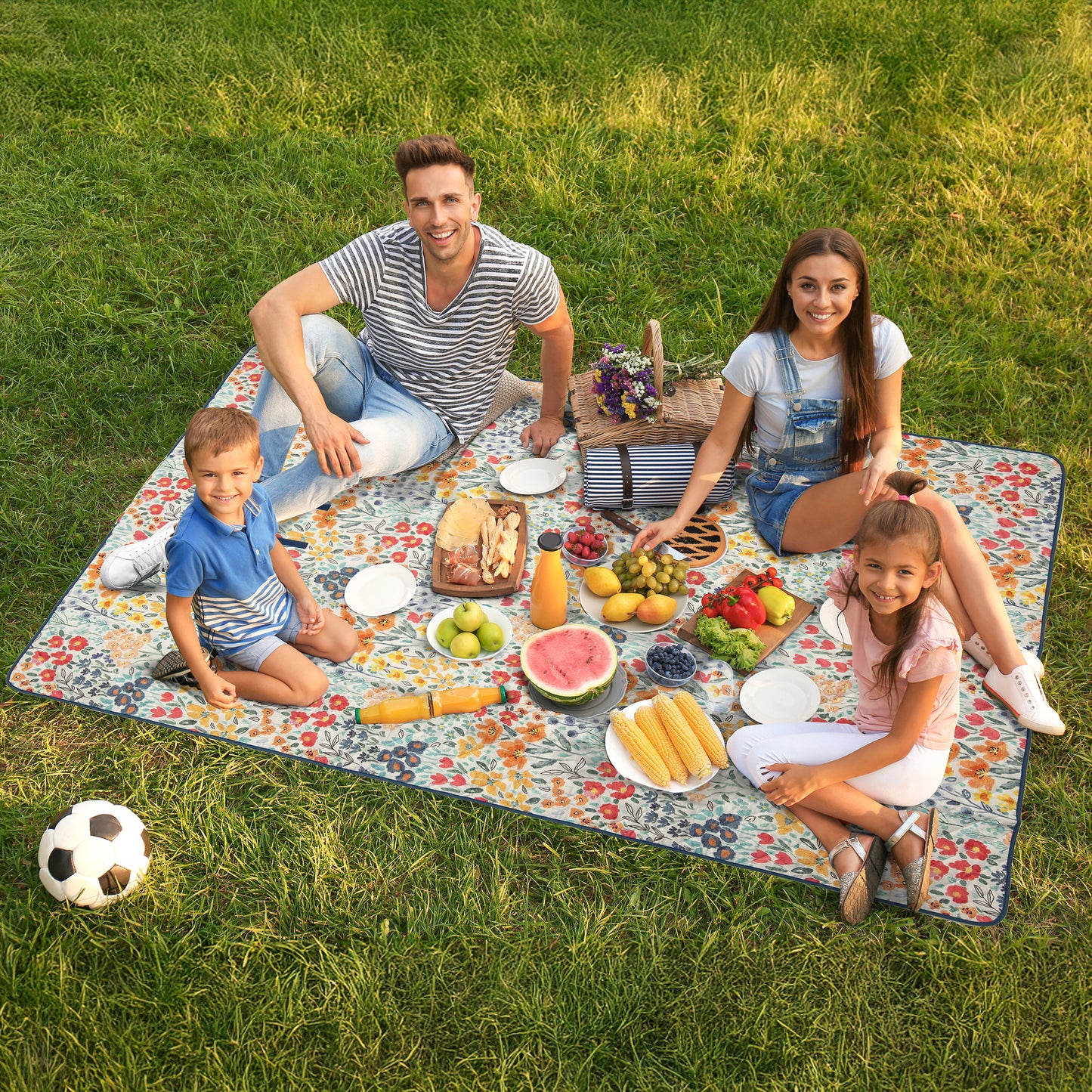 May Flowers Printed Picnic Blanket