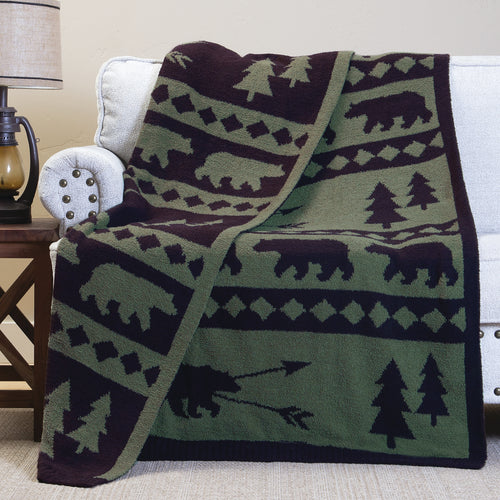 Mountain Pine Stretchy Throw Blanket