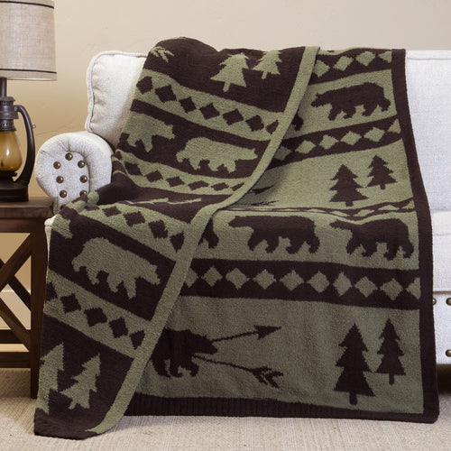 Mountain Pine Stretchy Throw Blanket