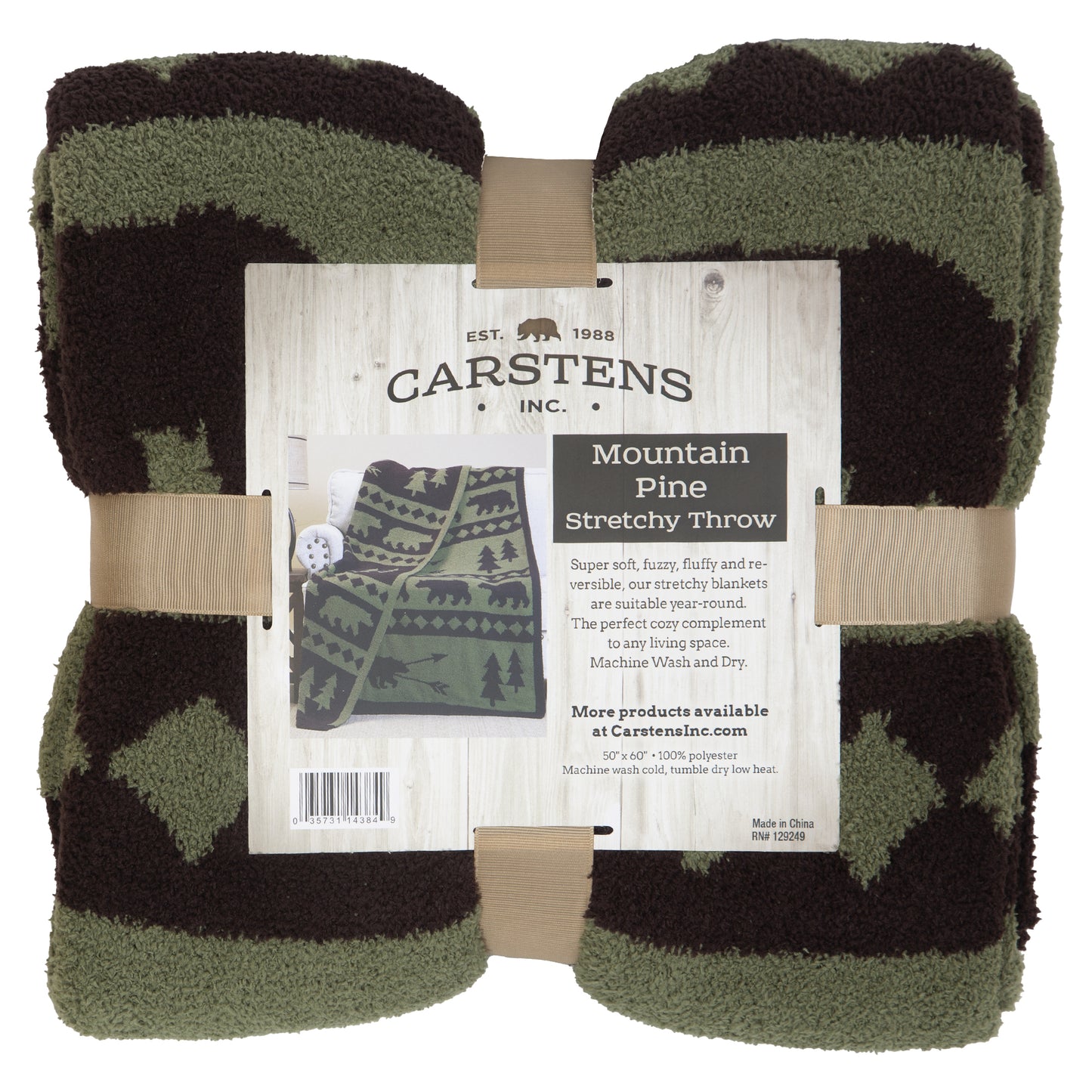 Mountain Pine Stretchy Throw Blanket