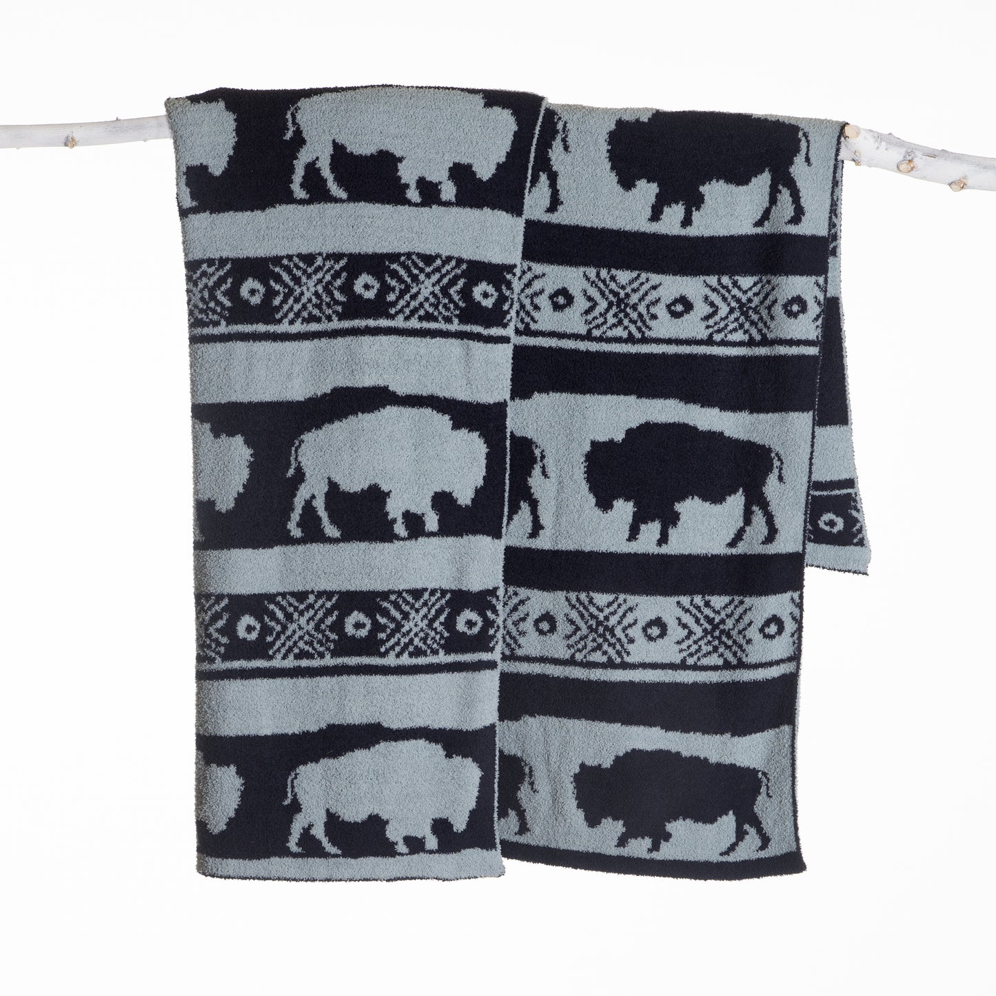 Buffalo Blues Stretchy Throw Blanket